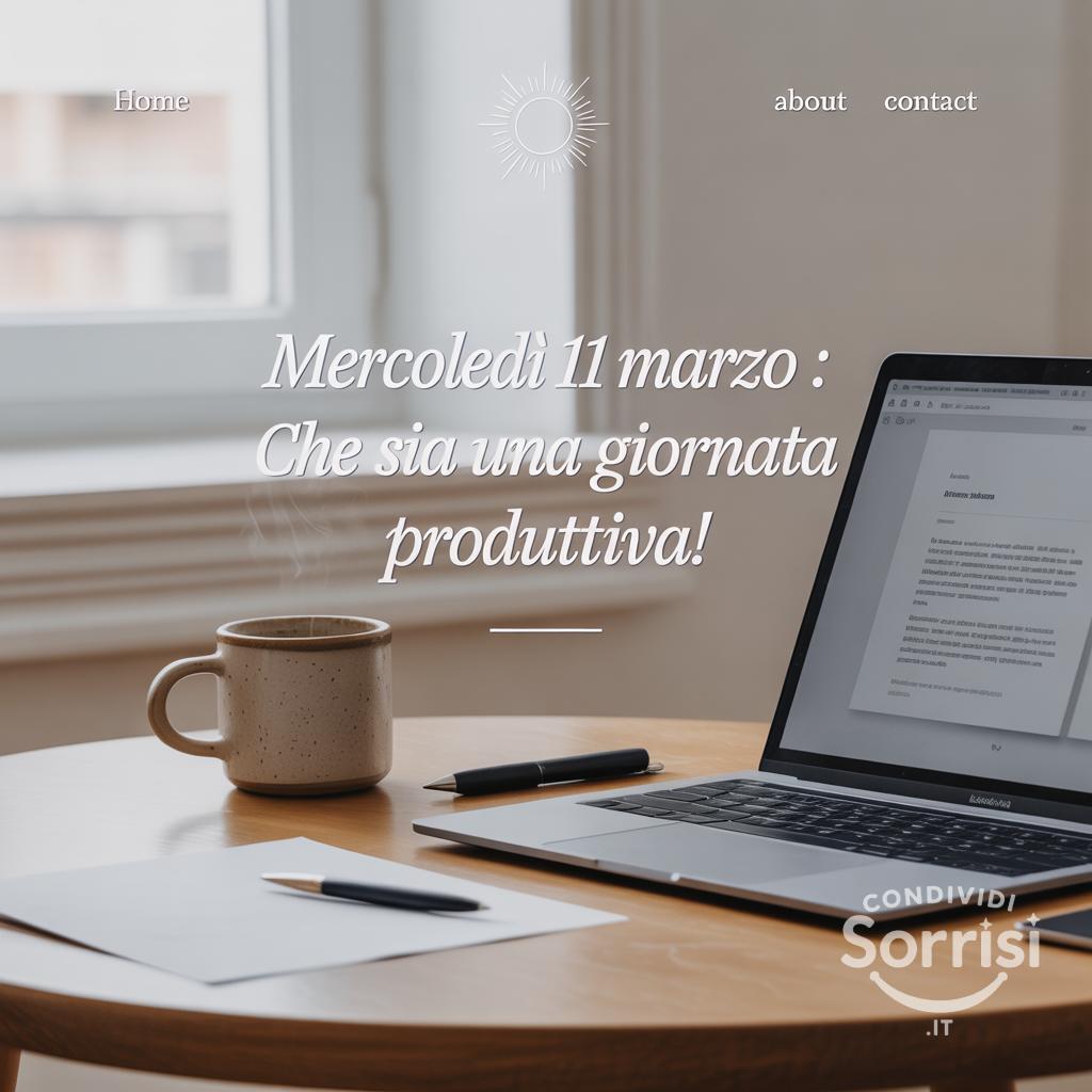 Mercoledì 11 Marzo : che sia una giornata produttiva!