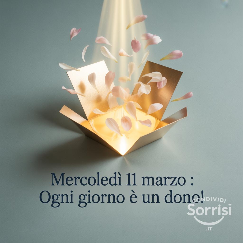 Mercoledì 11 Marzo : ogni giorno è un dono!
