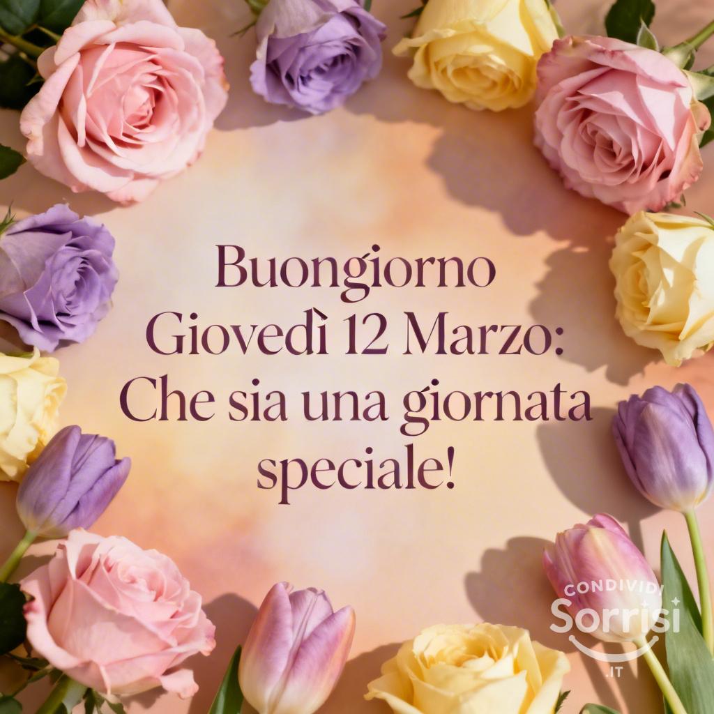 Buongiorno Giovedì 12 Marzo: Che sia una giornata speciale!
