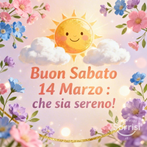 Buongiorno e Buon Sabato 14 Marzo 2026: Inizia la Giornata con il Sorriso!