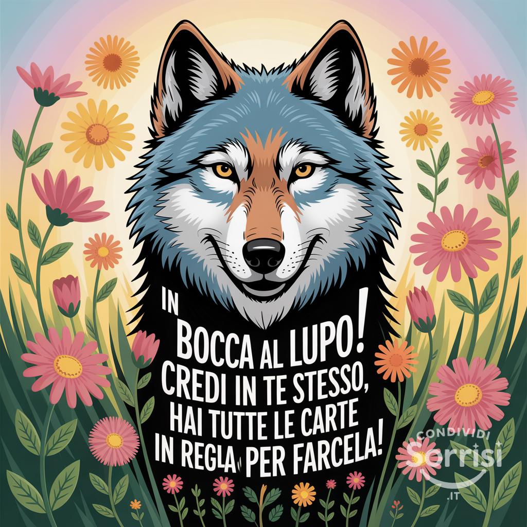 In Bocca al Lupo! Credi in te stesso, hai tutte le carte in regola per farcela!
