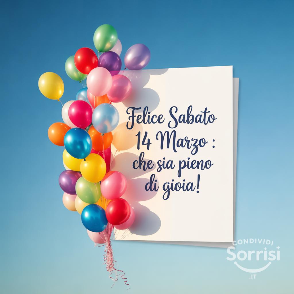 Felice Sabato 14 Marzo : che sia pieno di gioia!