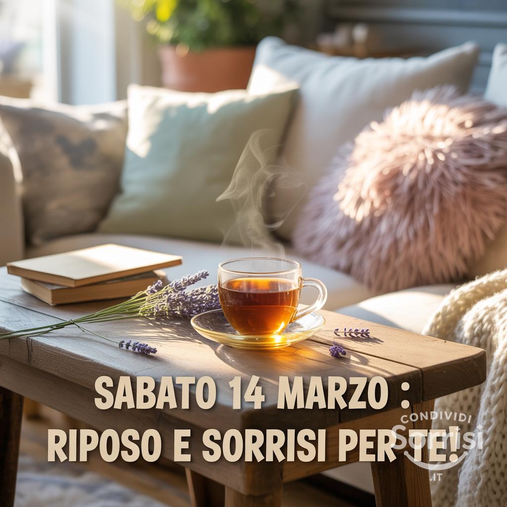 Sabato 14 Marzo : riposo e sorrisi per te!