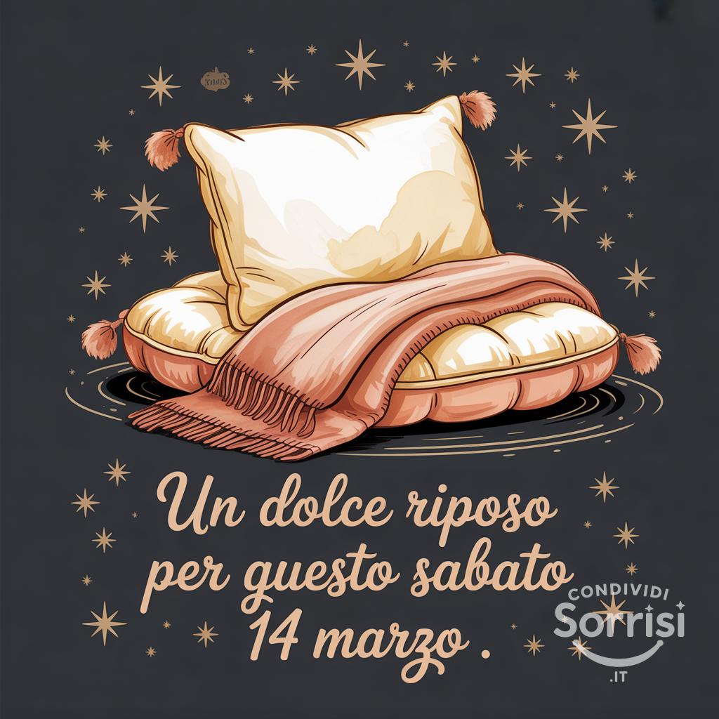 Un dolce riposo per questo sabato 14 marzo .