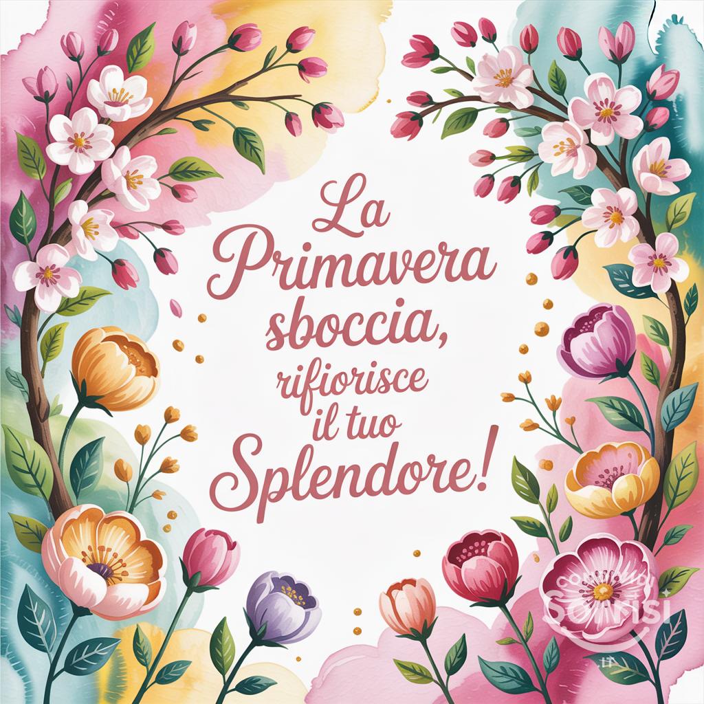 La primavera sboccia, rifiorisce il tuo splendore!