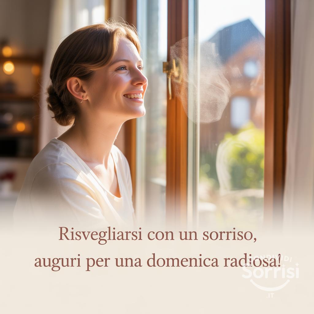 Risvegliarsi con un sorriso, auguri per una domenica radiosa!