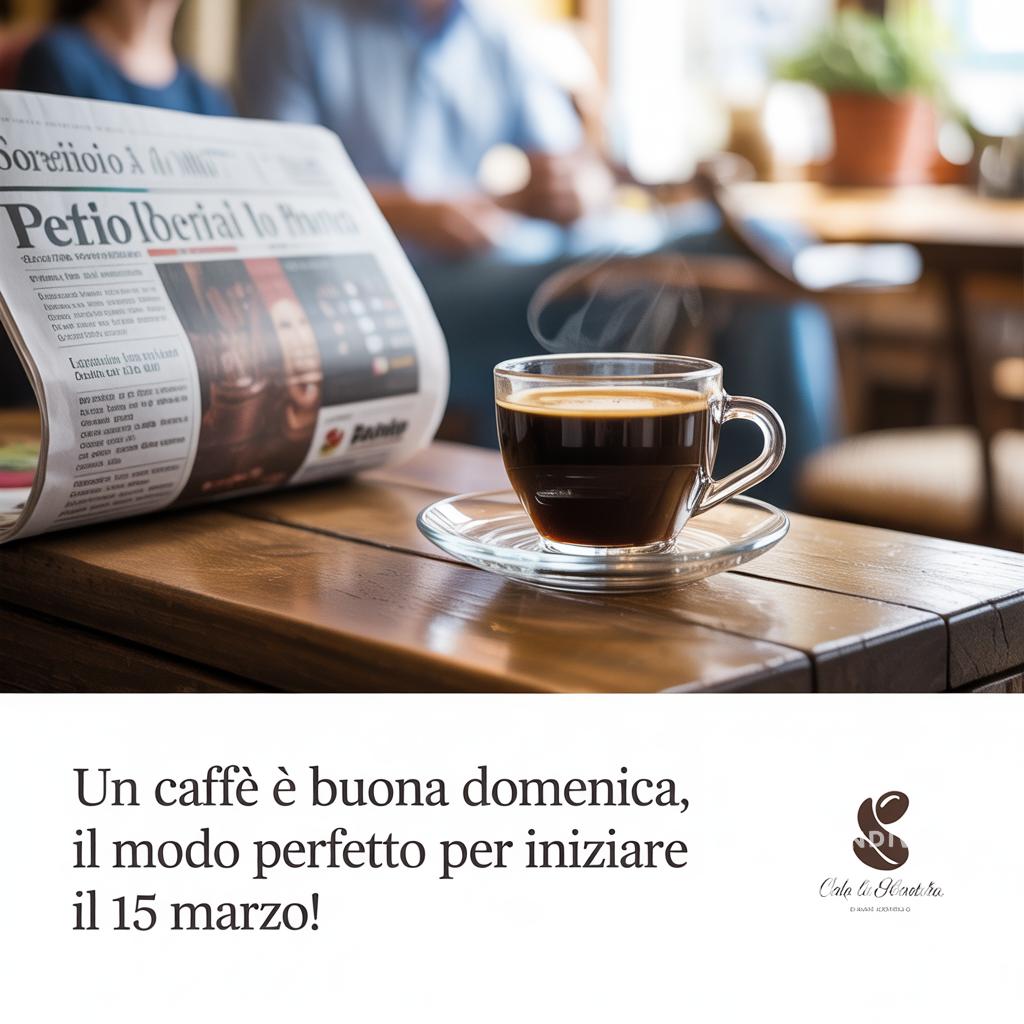 Un caffè e buona domenica, il modo perfetto per iniziare il 15 marzo!