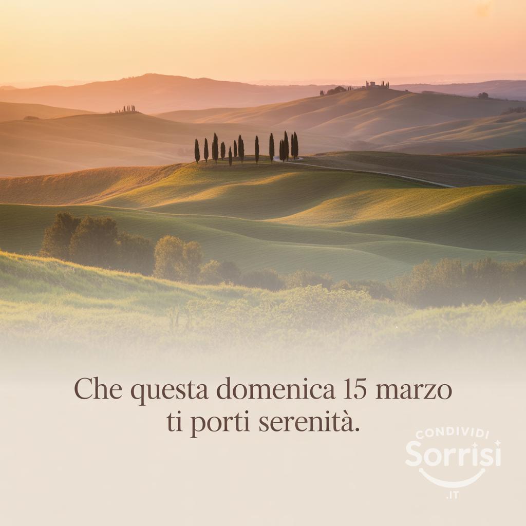Che questa domenica 15 Marzo  ti porti serenità.