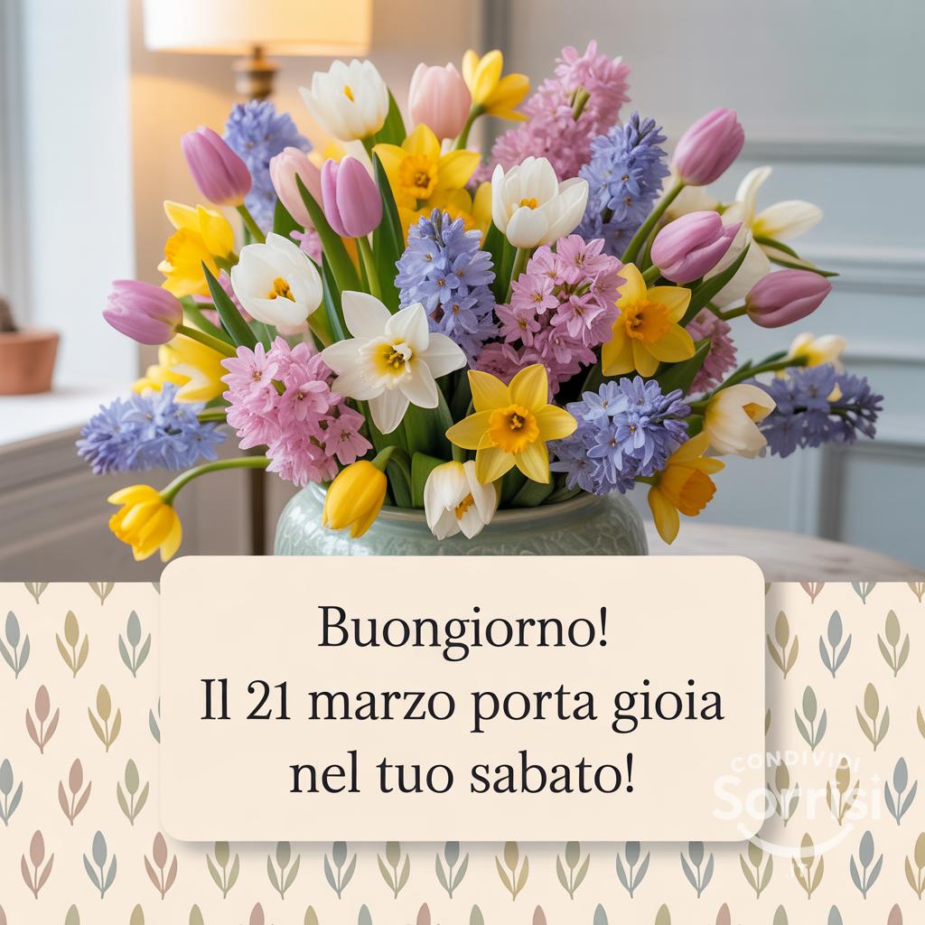 Buongiorno! Il 21 Marzo  porta gioia nel tuo sabato!