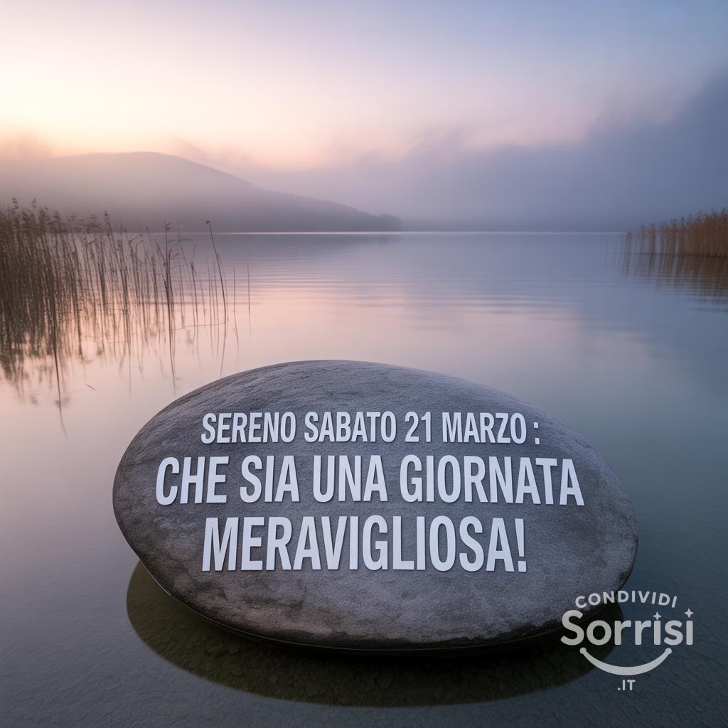 Sereno Sabato 21 Marzo : che sia una giornata meravigliosa!