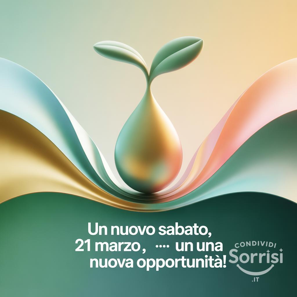 Un nuovo sabato, 21 Marzo , una nuova opportunità!