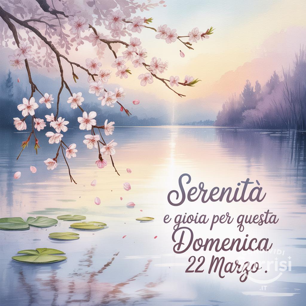 Serenità e gioia per questa domenica 22 marzo .