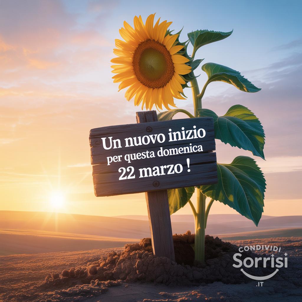 Un nuovo inizio per questa domenica 22 marzo !