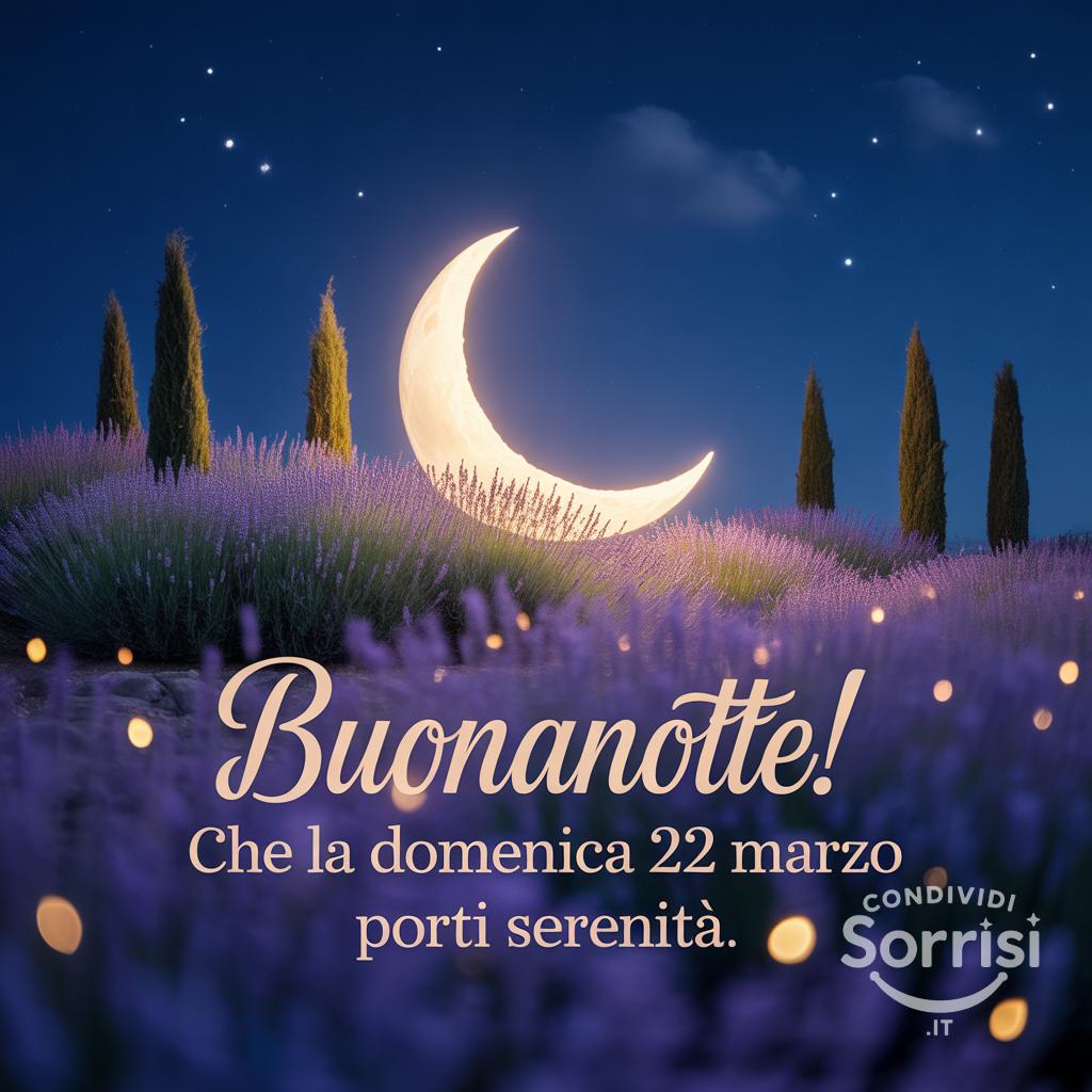 Buonanotte! Che la domenica 22 marzo  porti serenità.