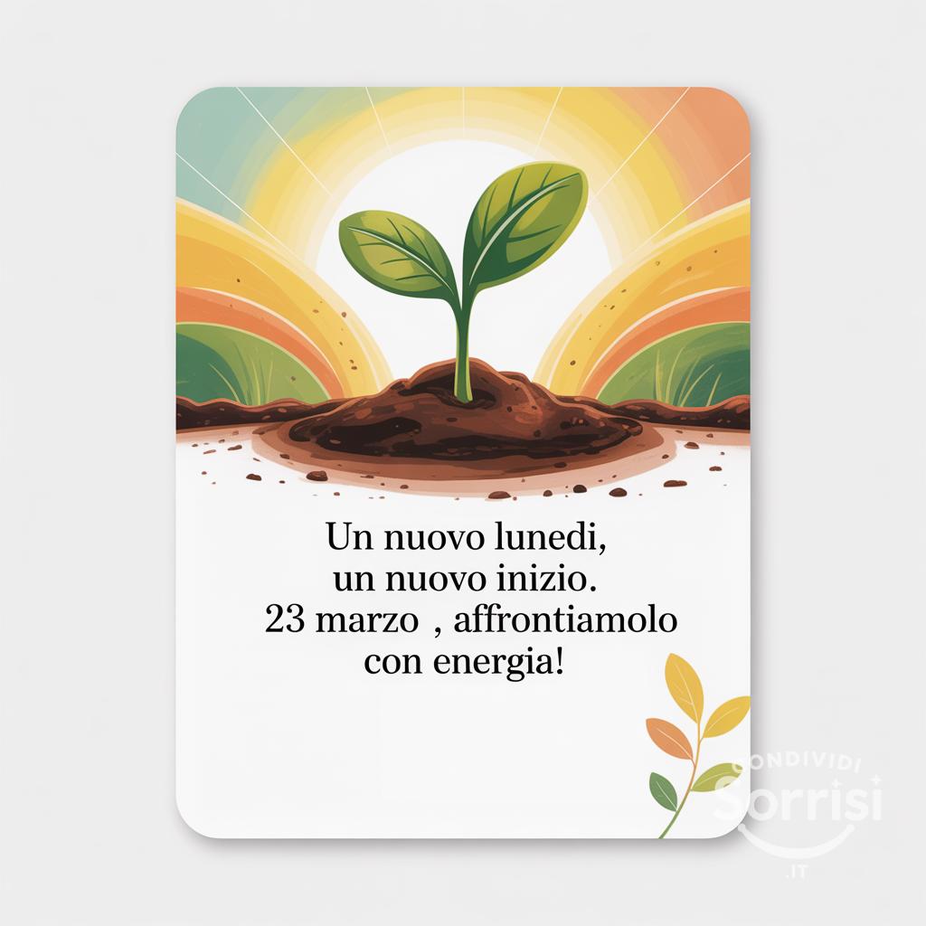 Un nuovo lunedì, un nuovo inizio. 23 Marzo , affrontiamolo con energia!