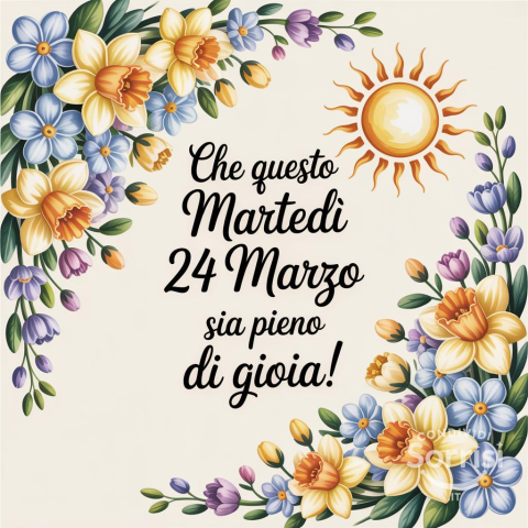 Buongiorno e Felice Martedì 24 Marzo 2026: Iniziamo la Giornata con Positività!