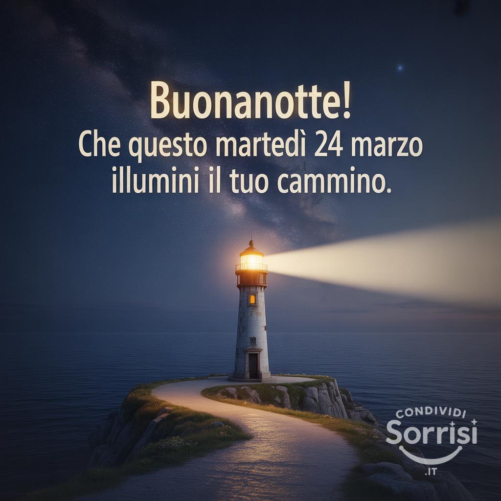 Buonanotte! Che questo martedì 24 marzo illumini il tuo cammino.