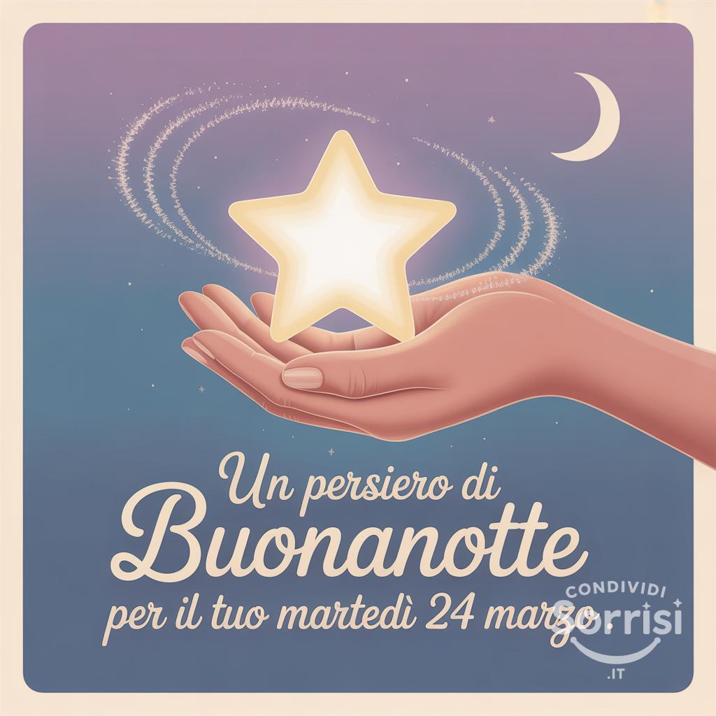 Un pensiero di buonanotte per il tuo martedì 24 marzo .