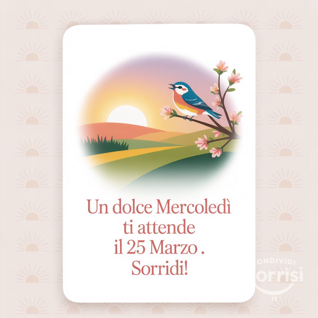 Un dolce mercoledì ti attende il 25 Marzo . Sorridi!