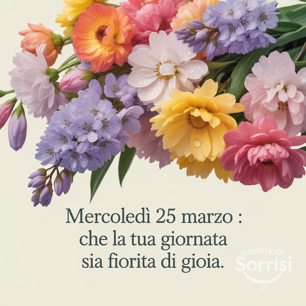 Mercoledì 25 Marzo : che la tua giornata sia fiorita di gioia.