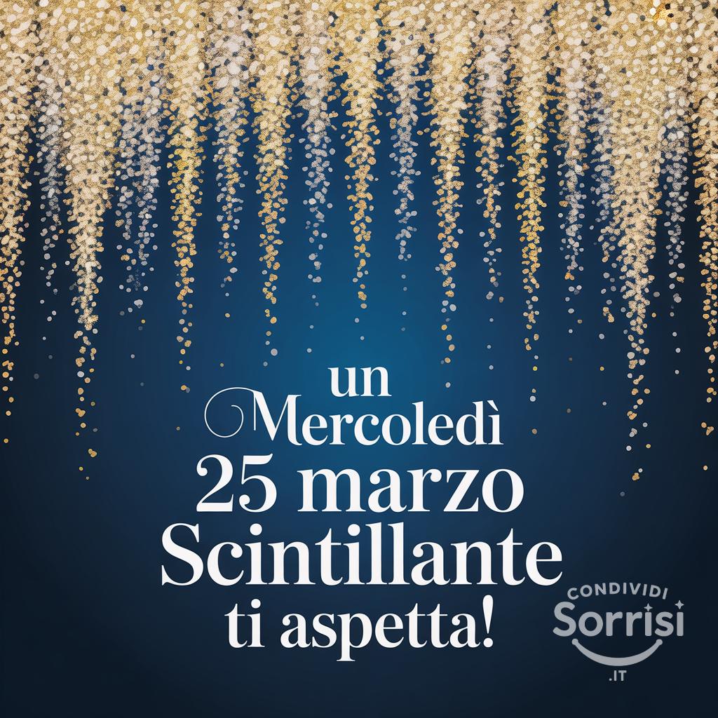 Un Mercoledì 25 Marzo  scintillante ti aspetta!