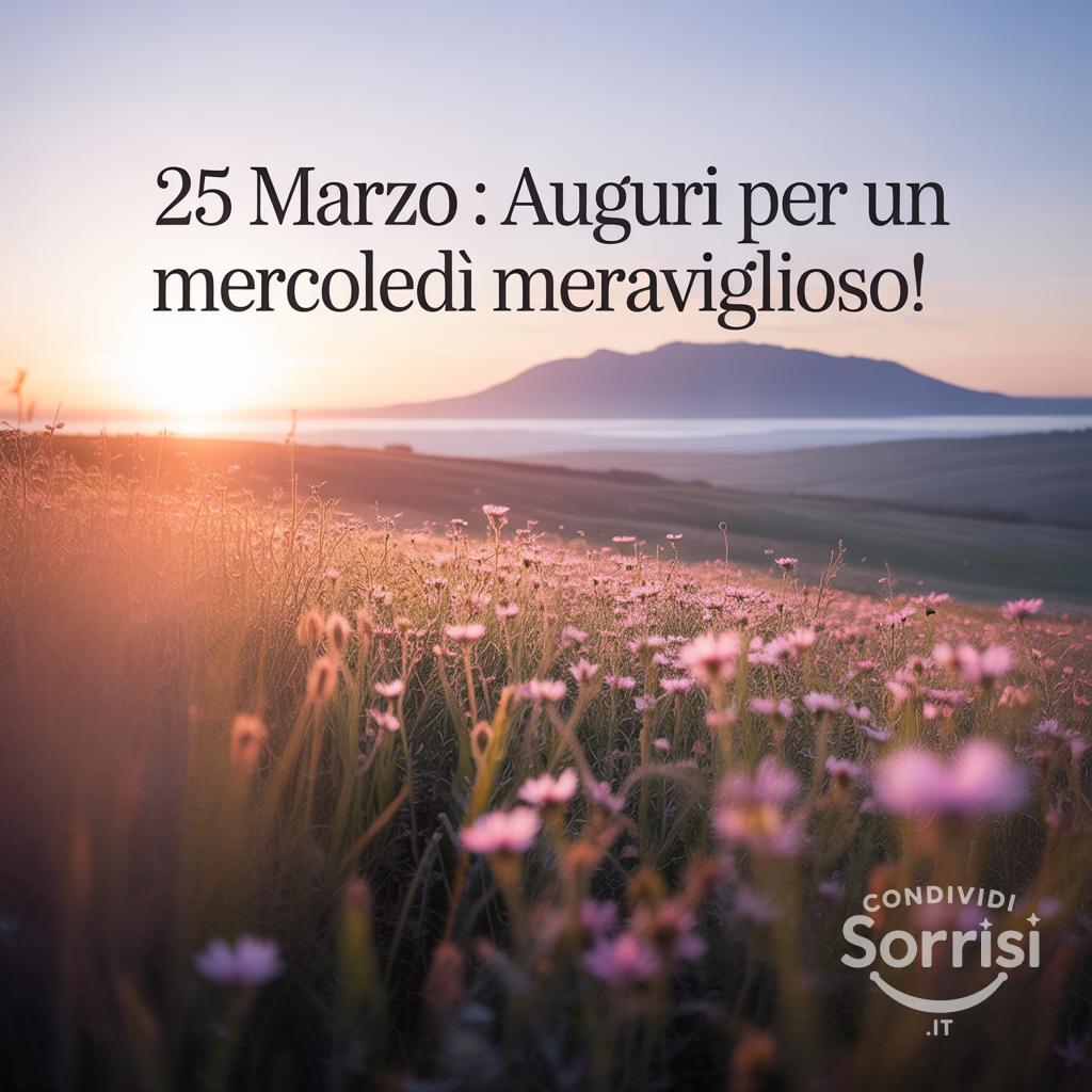 25 Marzo : Auguri per un Mercoledì meraviglioso!