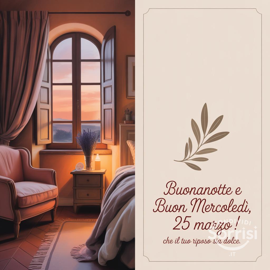 Buonanotte e buon Mercoledì, 25 marzo ! Che il tuo riposo sia dolce.