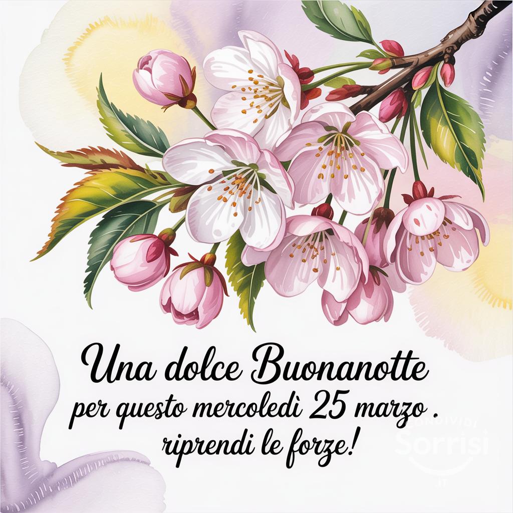 Una dolce buonanotte per questo Mercoledì 25 marzo . Riprendi le forze!