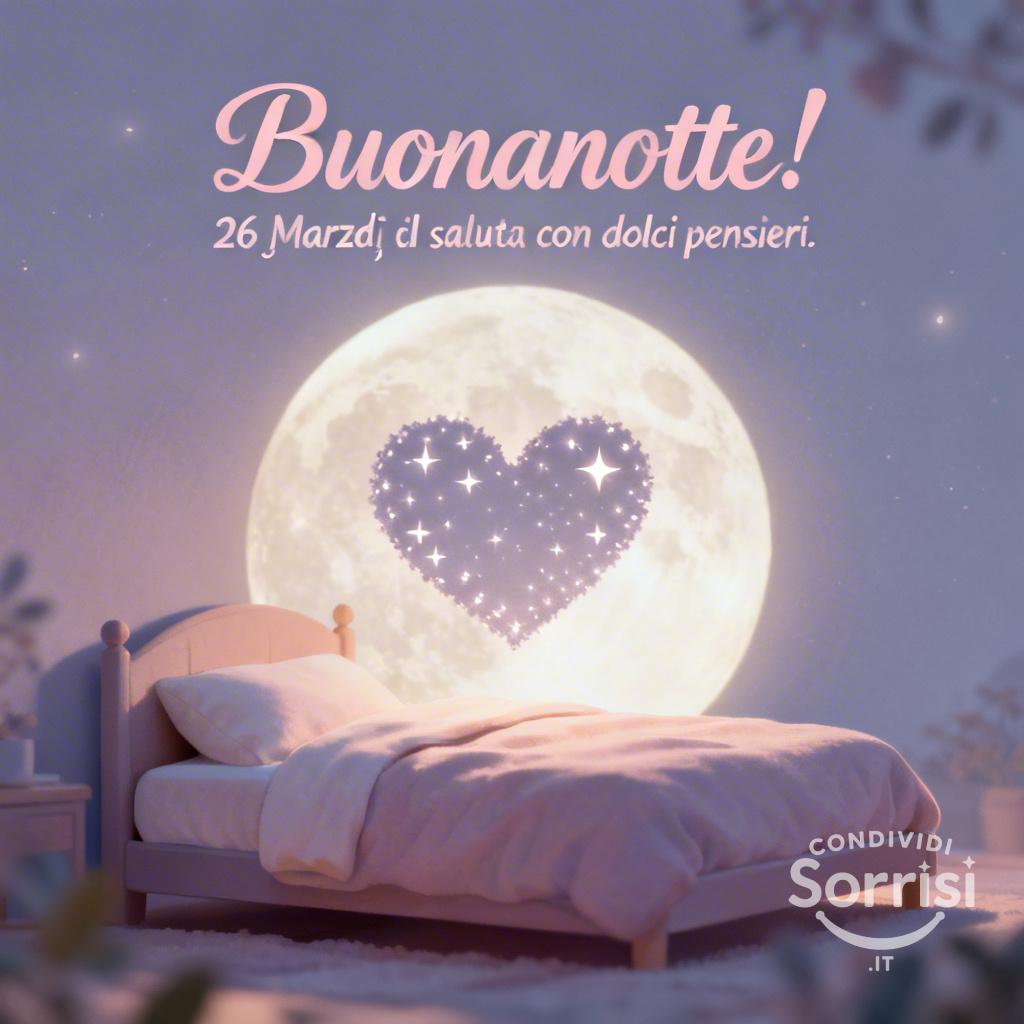 Buonanotte! 26 Marzo , il giovedì ci saluta con dolci pensieri.