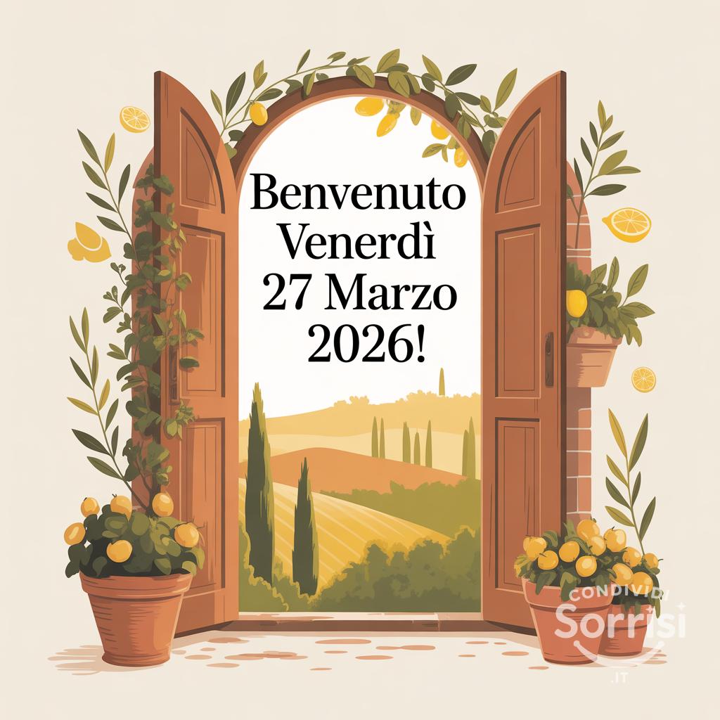 Benvenuto Venerdì 27 Marzo !