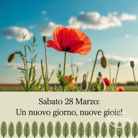 Buongiorno e Buona Sabato 28 Marzo 2026: Inizia la Giornata con Energie Positive!