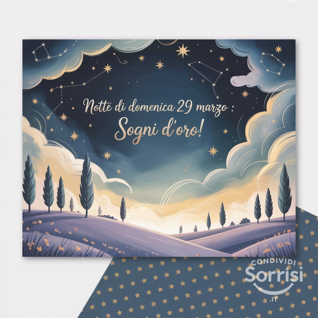 Notte di domenica 29 marzo : sogni d'oro!