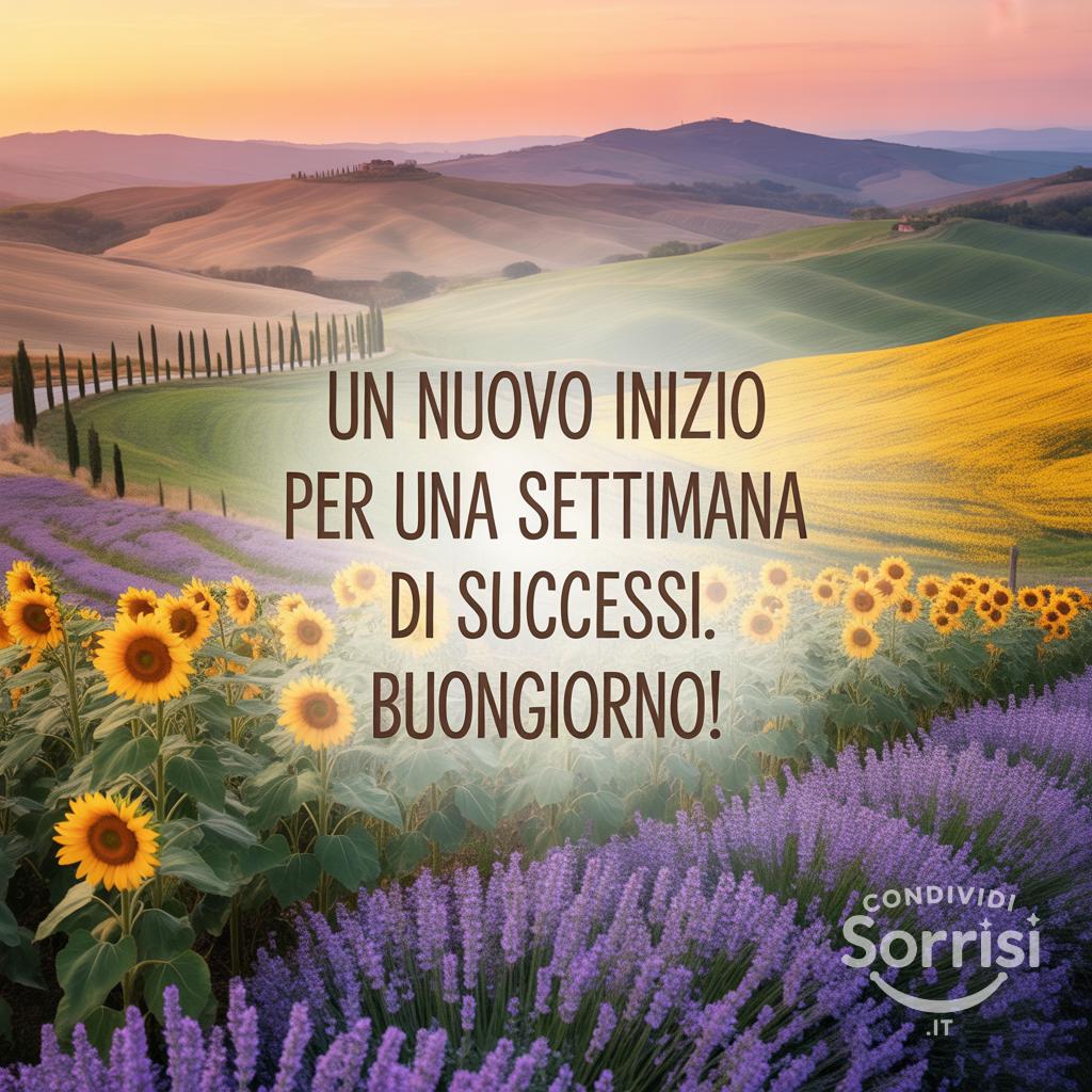 Un nuovo inizio per una settimana di successi. Buongiorno!