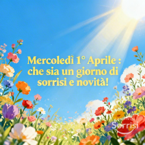 Buongiorno e Buon Mercoledì 1 Aprile 2026: Un Saluto Speciale per Iniziare la Giornata