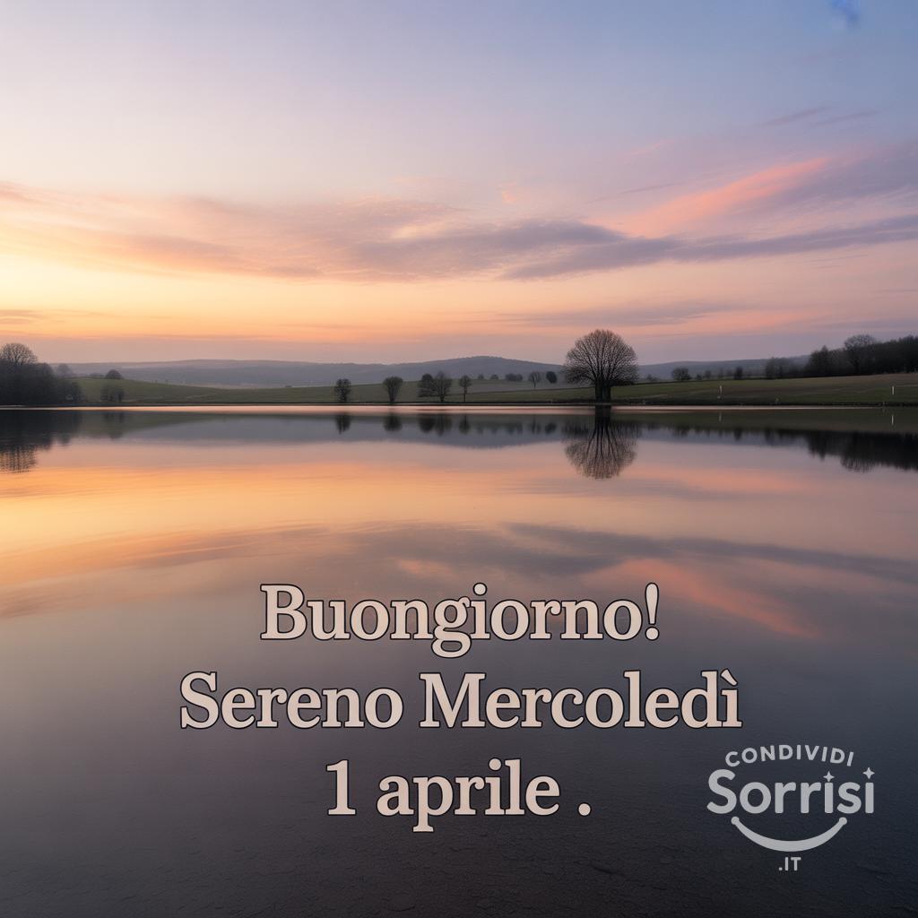 Buongiorno! Sereno Mercoledì 1 Aprile .