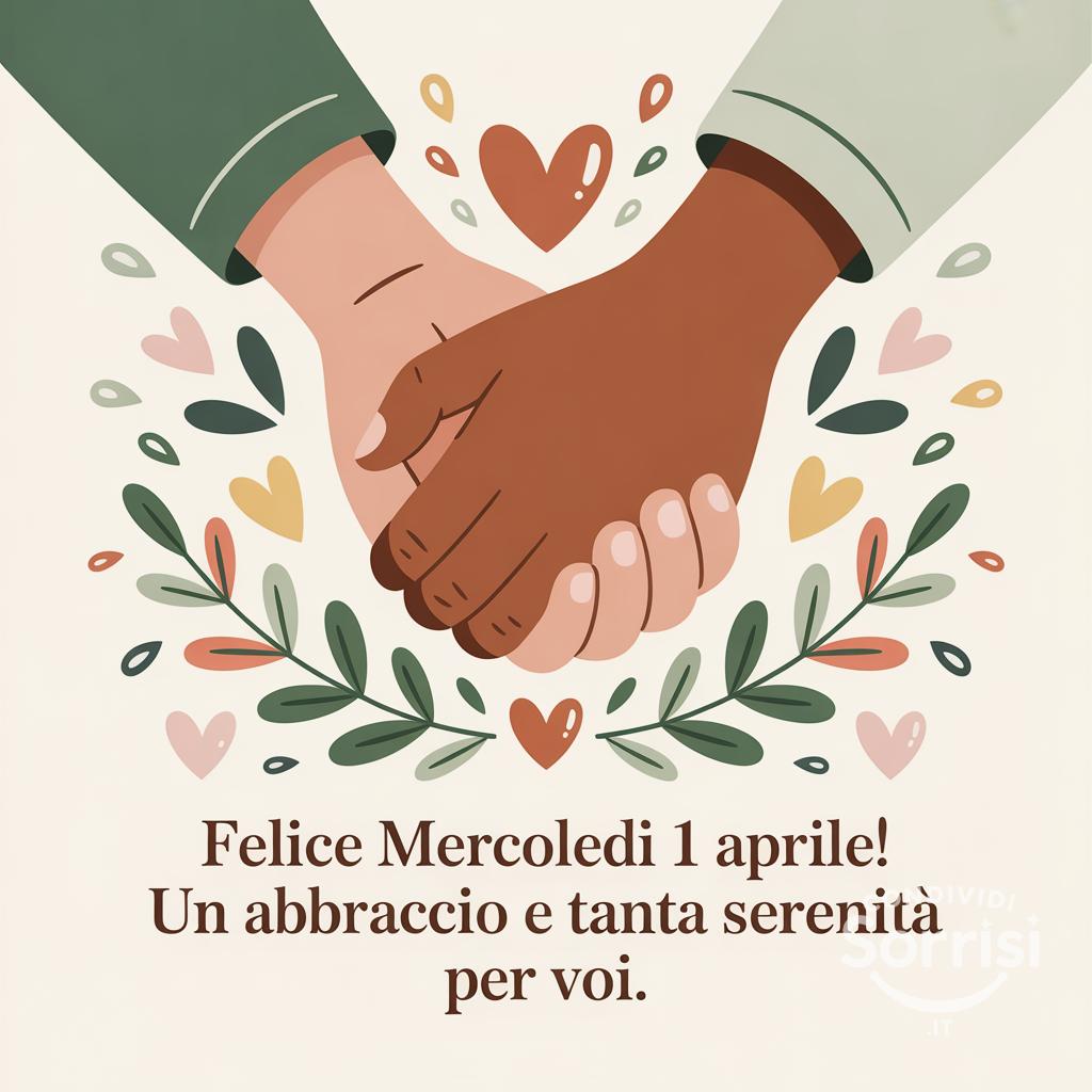 Felice Mercoledì 1 Aprile! Un abbraccio e tanta serenità per voi.