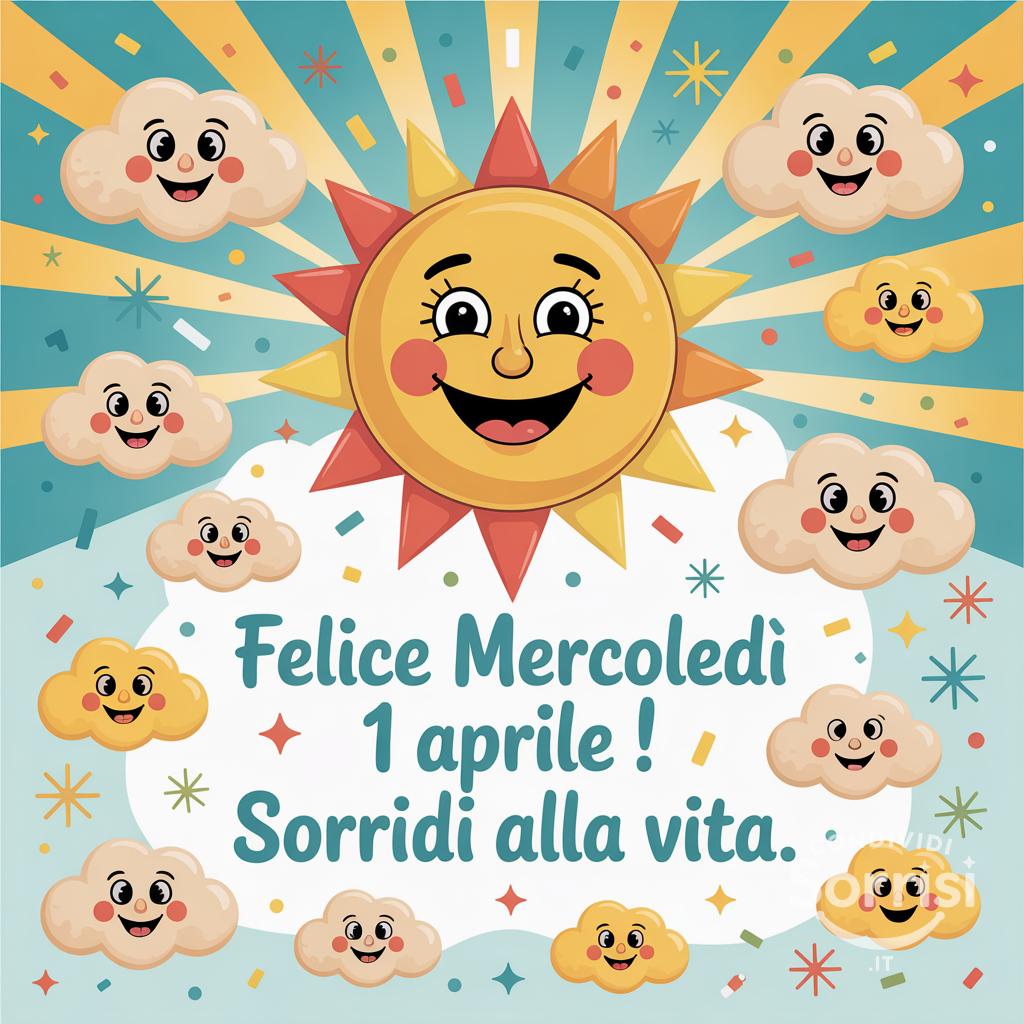 Felice mercoledì 1 aprile ! Sorridi alla vita.