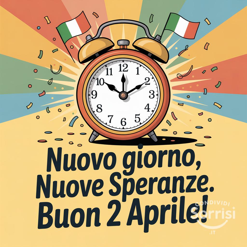 Nuovo giorno, nuove speranze. Buon 2 aprile!