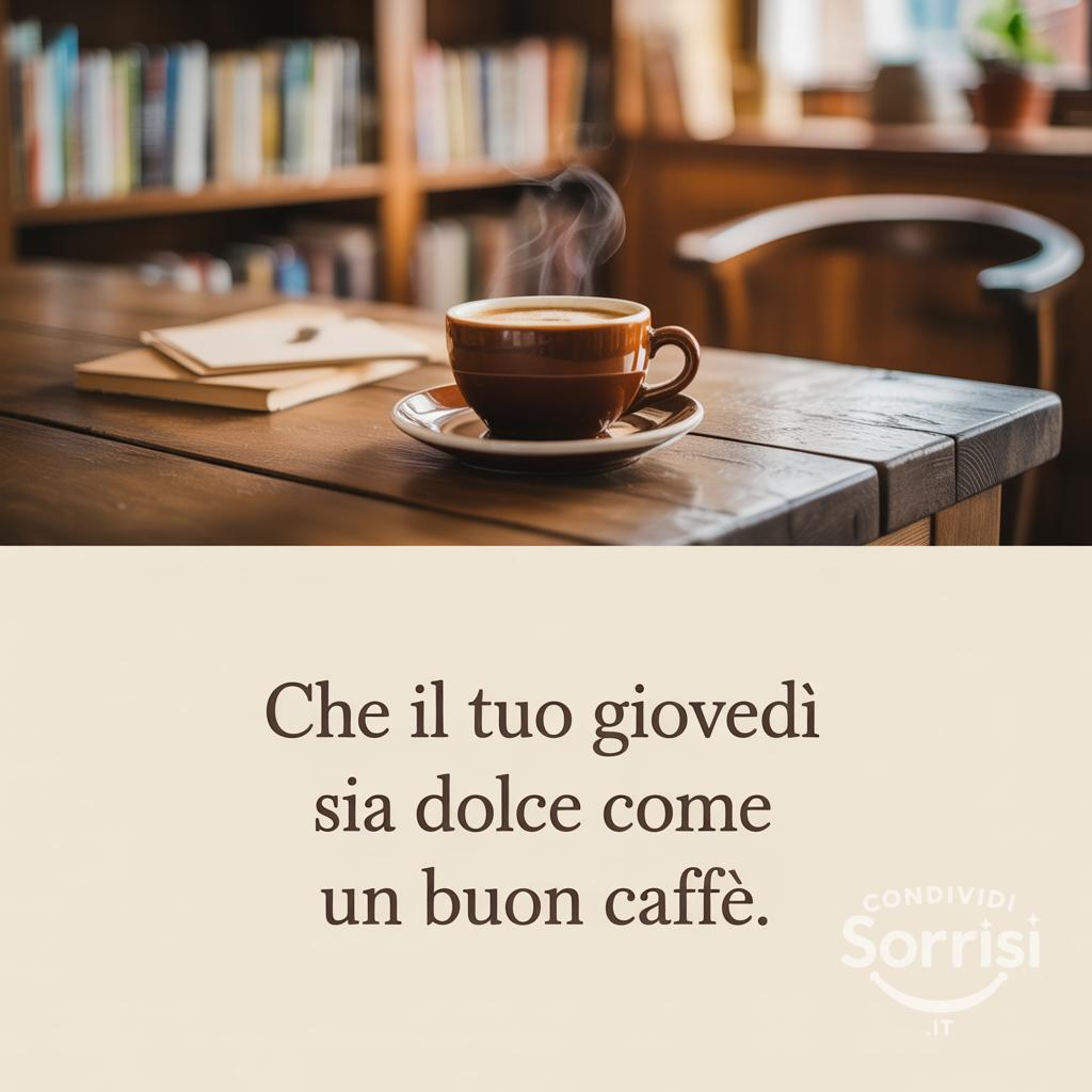 Che il tuo giovedì sia dolce come un buon caffè.