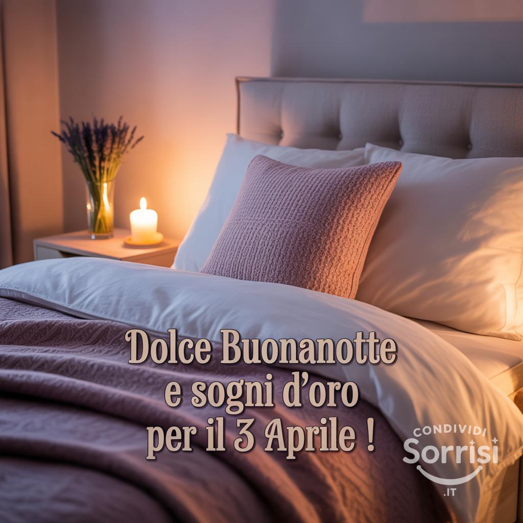 Dolce buonanotte e sogni d'oro per il 3 aprile !
