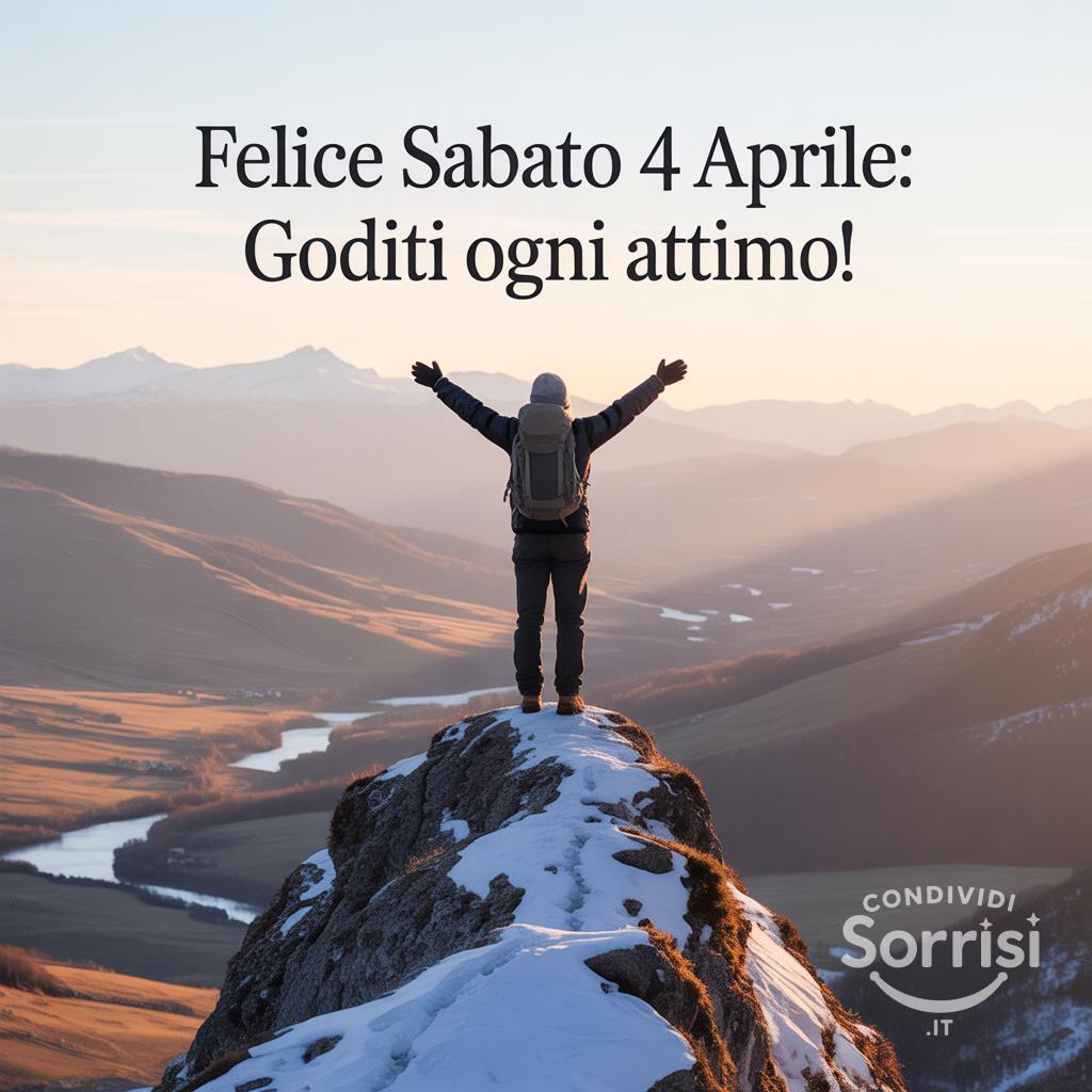 Felice Sabato 4 Aprile: goditi ogni attimo!