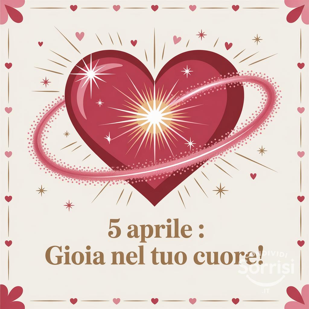 5 aprile : gioia nel tuo cuore!