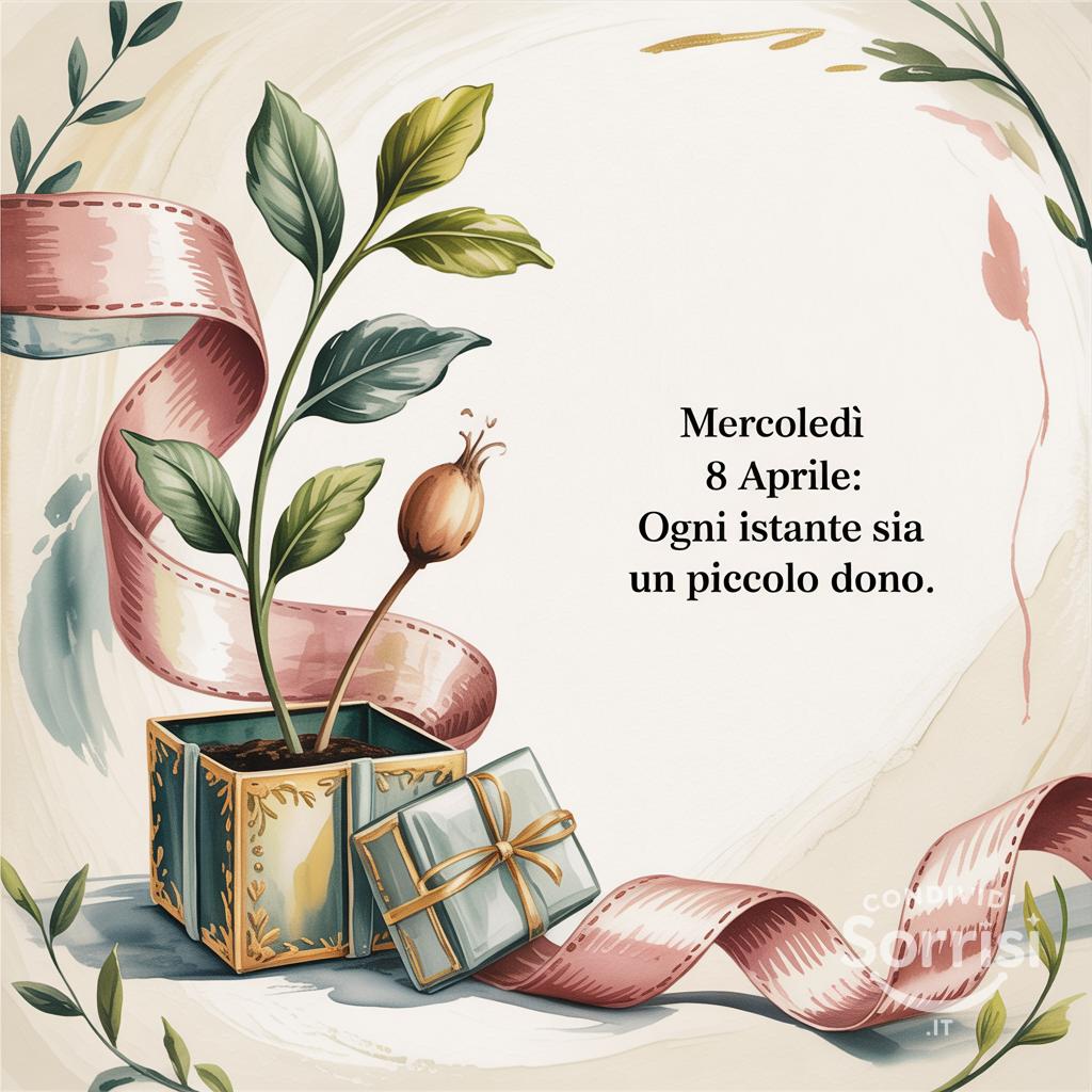 Mercoledì 8 Aprile: ogni istante sia un piccolo dono.