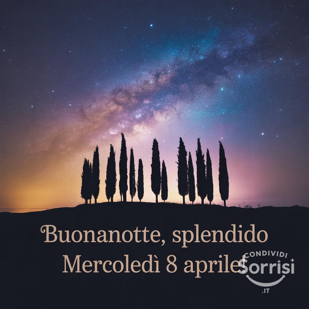 Buonanotte, splendido mercoledì 8 aprile!
