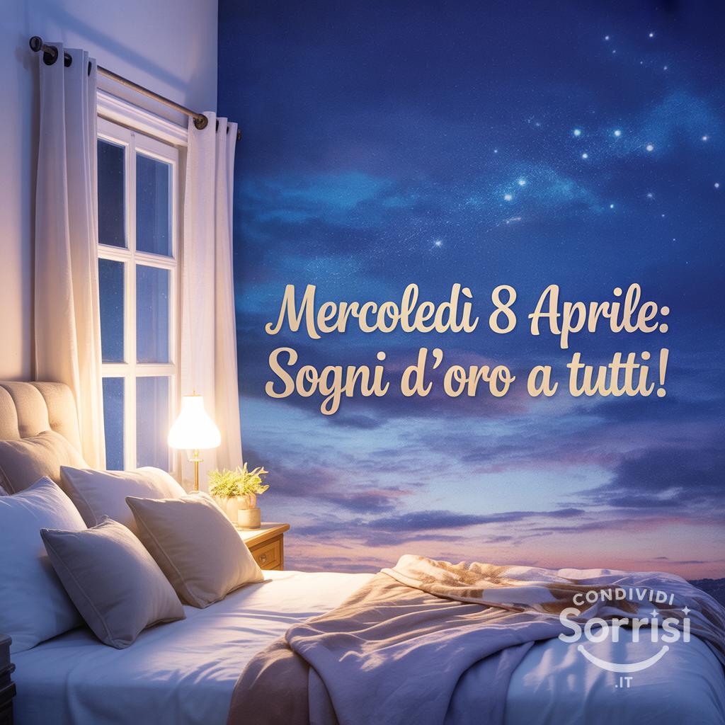 Mercoledì 8 aprile: sogni d'oro a tutti!