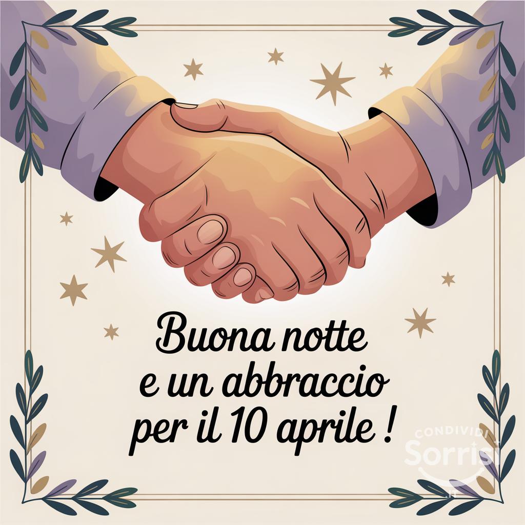 Buona notte e un abbraccio per il 10 aprile !