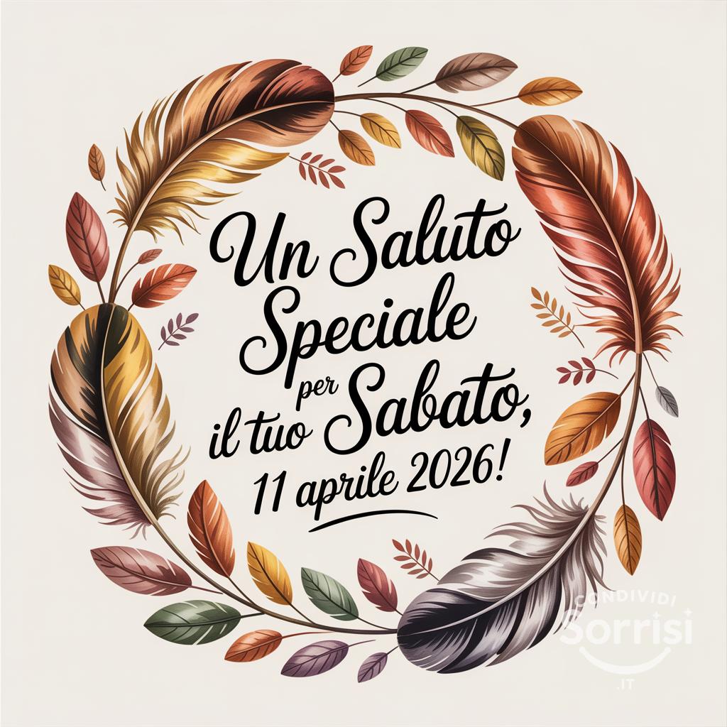 Un saluto speciale per il tuo sabato, 11 aprile !