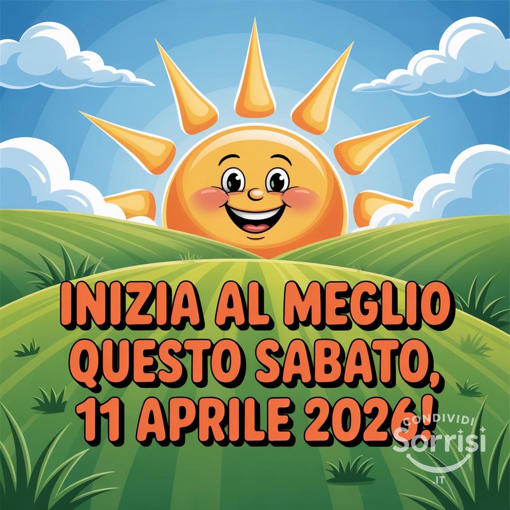 Inizia al meglio questo sabato, 11 aprile !