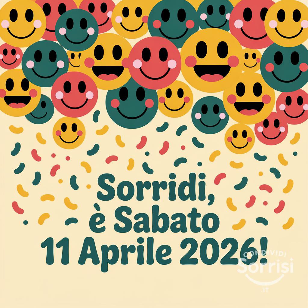Sorridi, è sabato 11 aprile !