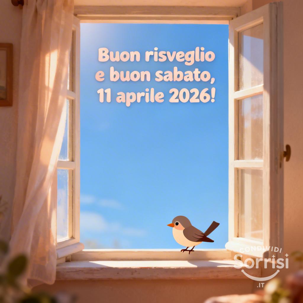 Buon risveglio e buon sabato, 11 aprile !